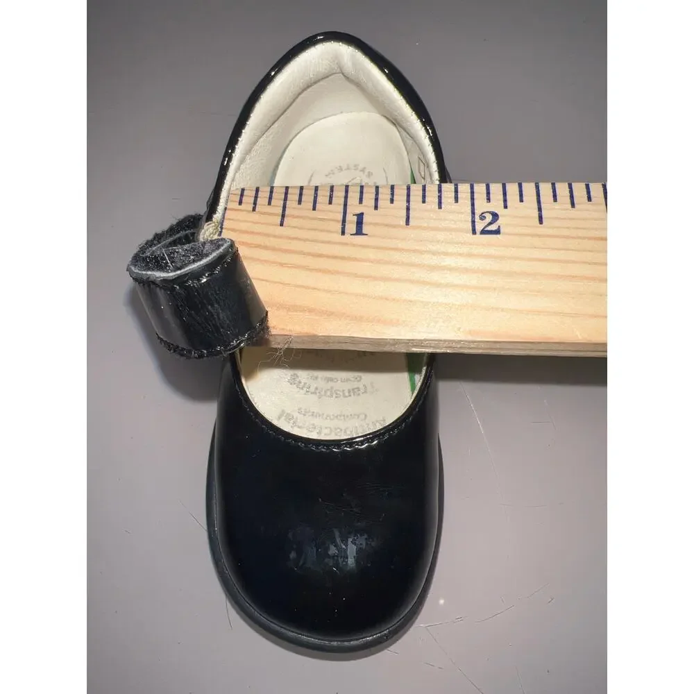Primigi Italian Girls’ Shoes – Size 21, Black & Beige Patent Leather USA 5